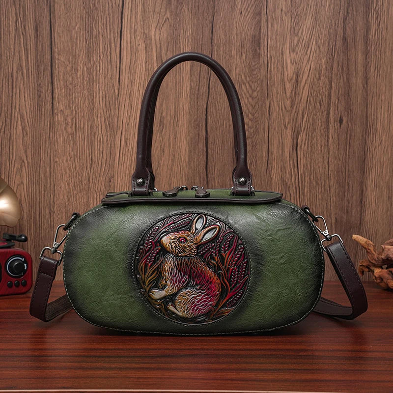 Retro Oval Crossbody Bag