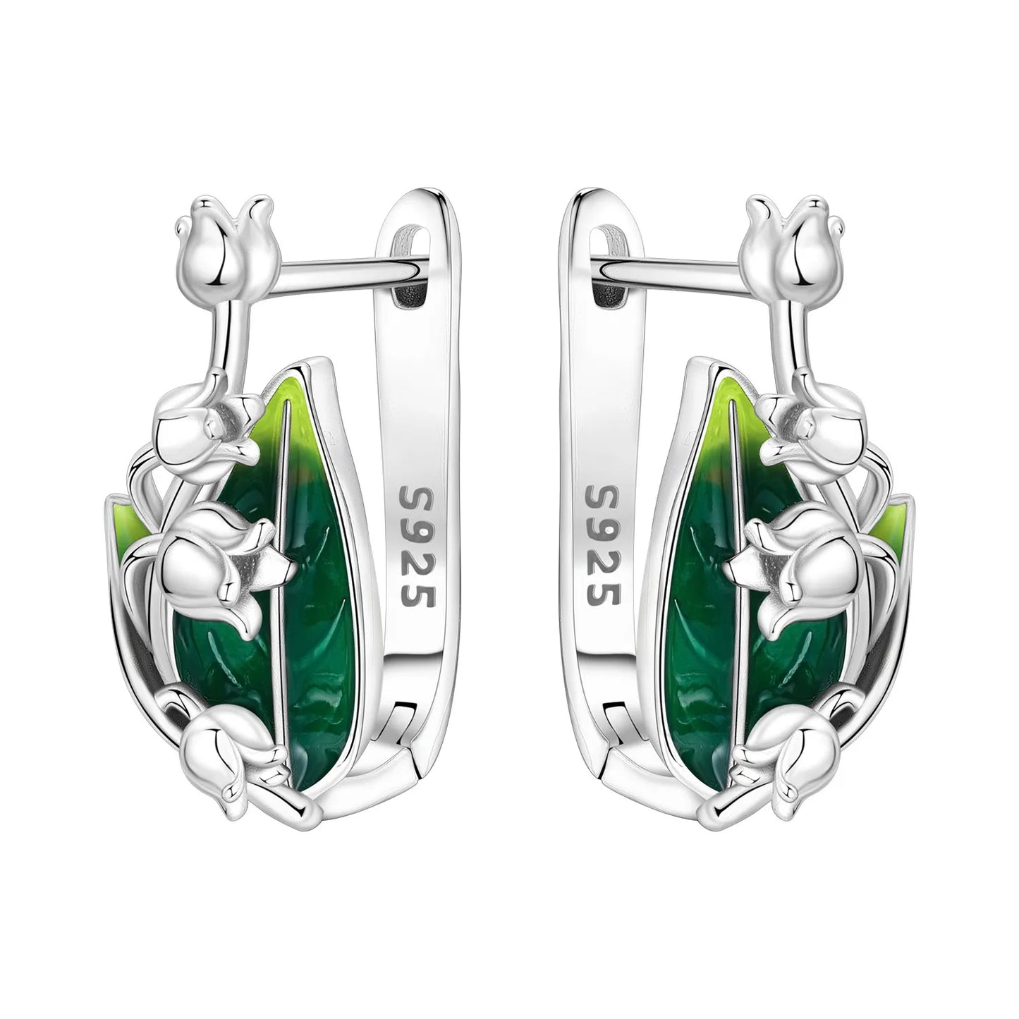 Women's S925 Silver Daisy Hoop Earrings