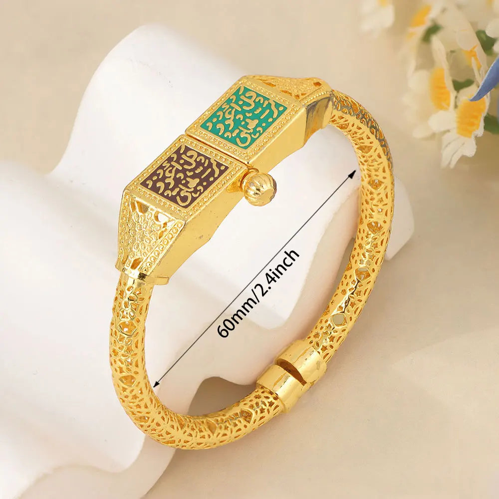 Gold Turquoise Bridal Bangle
