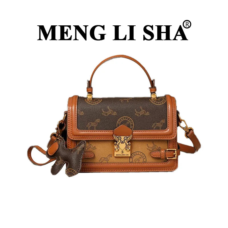 Embroidered Square Crossbody Bag