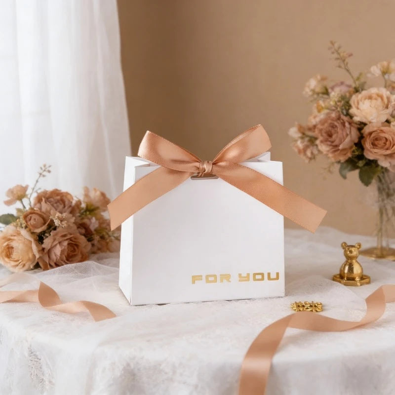 Thank You Gift Box Bow Ribbon Party 10 Pcs