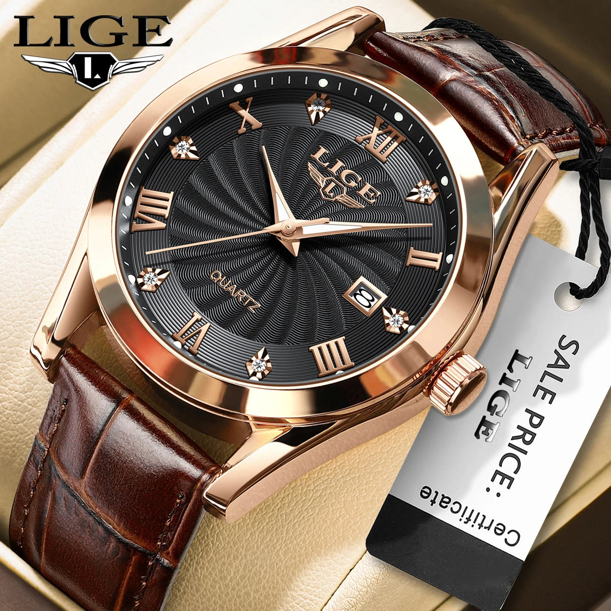 LIGE Women's Waterproof Sport Quartz Watch