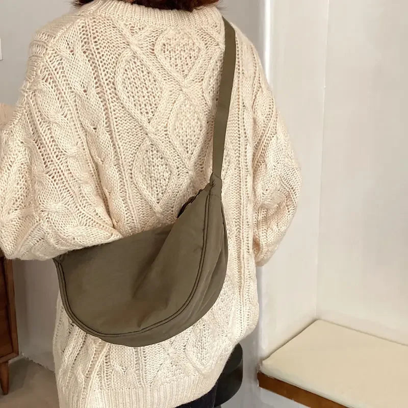 Nylon Hobo Shoulder Bag