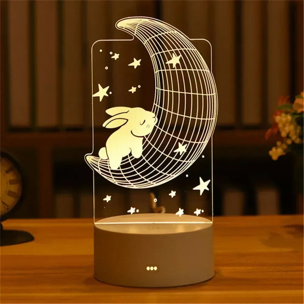 3D Acrylic Neon Sign USB LED Night Light
