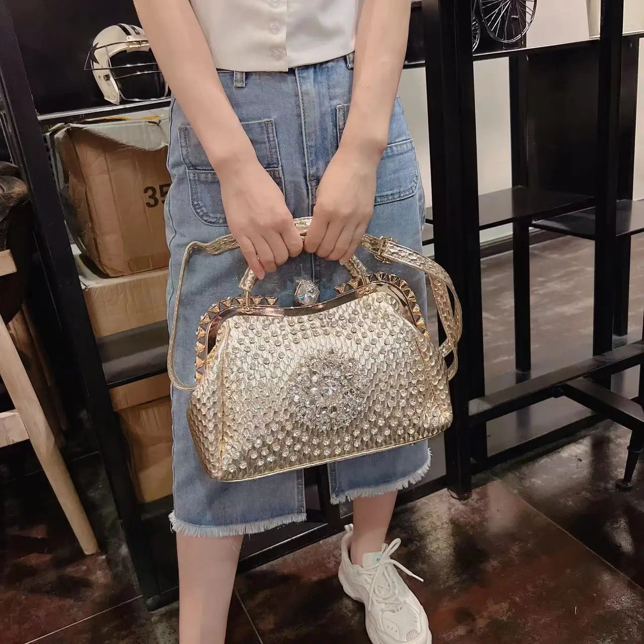 Women's Diamond Large Capacity Crossbody Bag