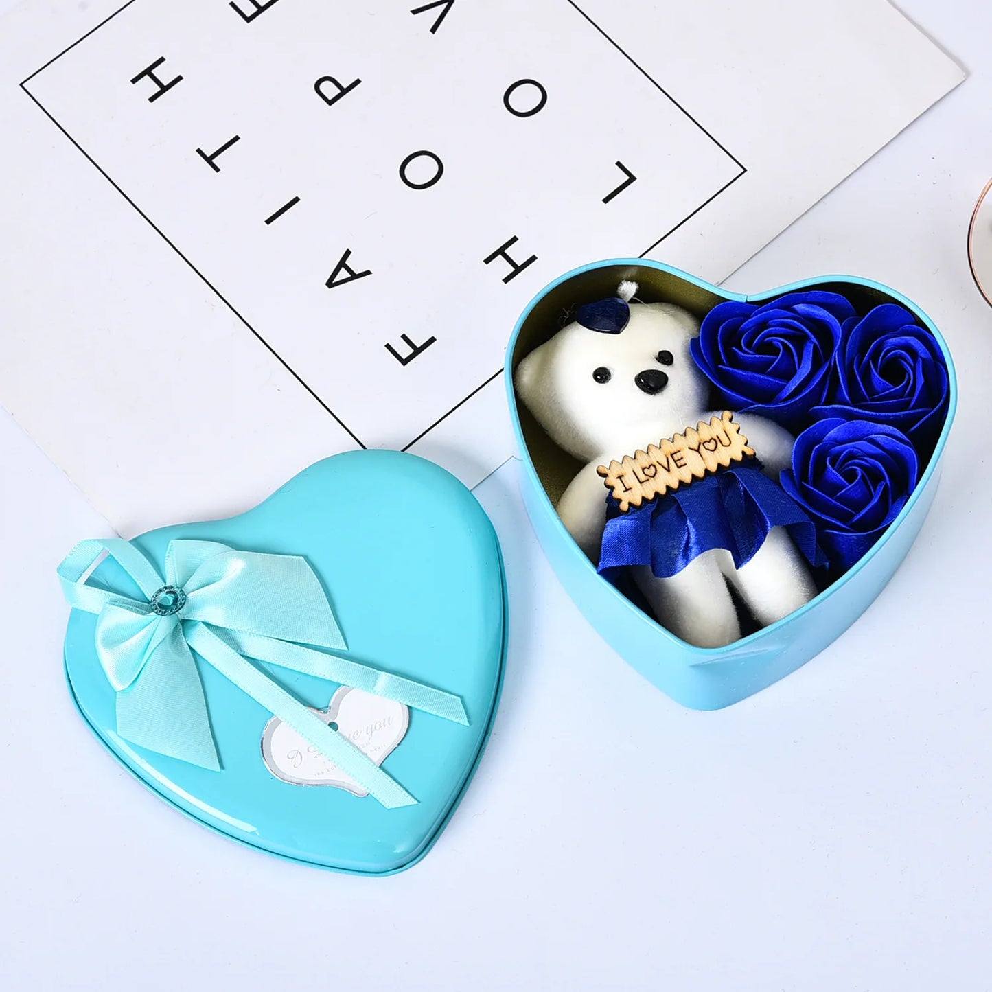 Teddy Bear Rose Gift Box Valentine Mother