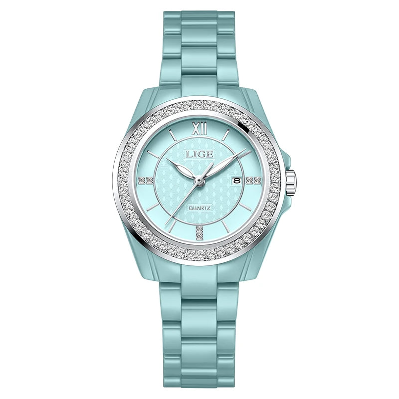 LIGE Ceramic Luminous Ladies Watch