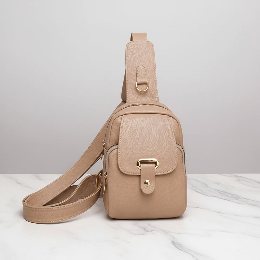 Women's Multi-Pocket PU Leather Crossbody Bag