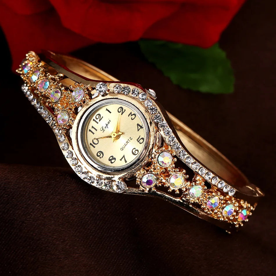 Women's Colored Diamond Bracelet Watch
