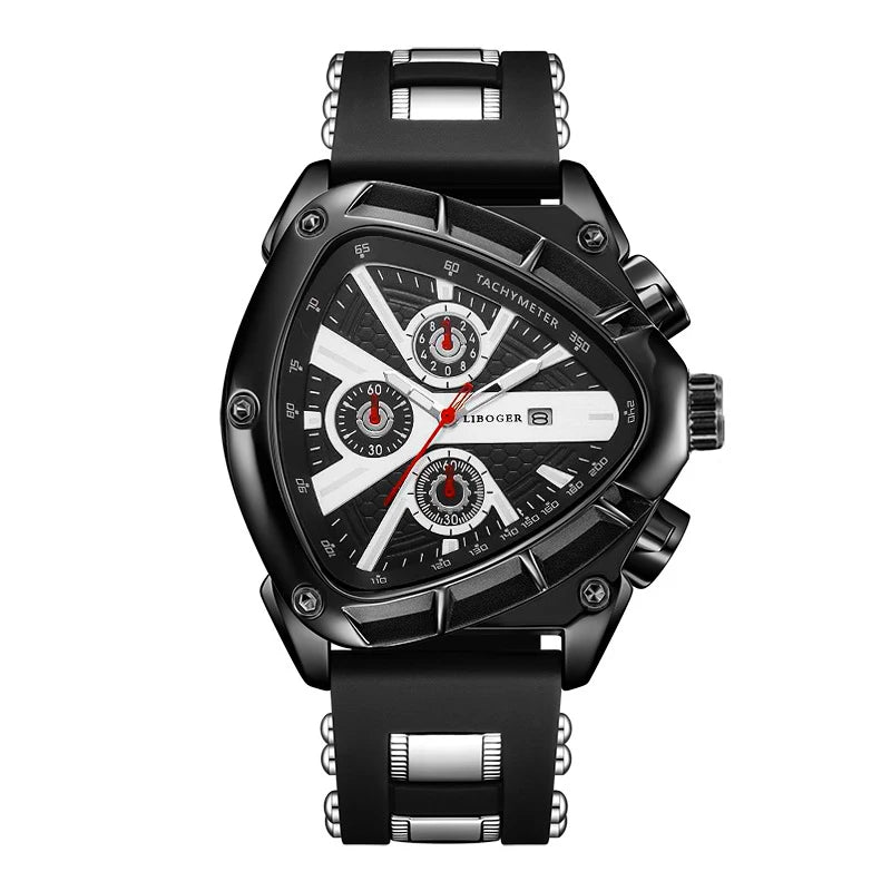Men's Sports Silicone Auto Date Quartz Watch