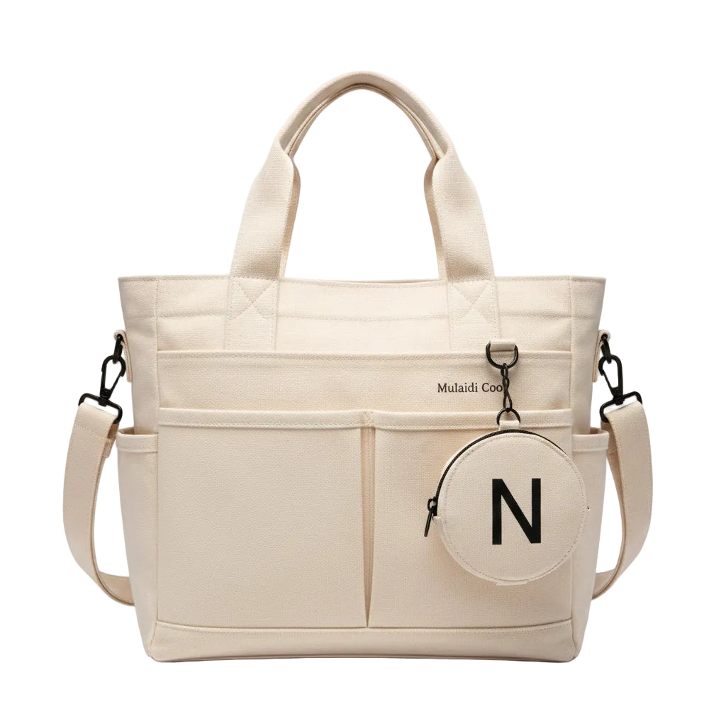 Canvas Crossbody Tote Bag