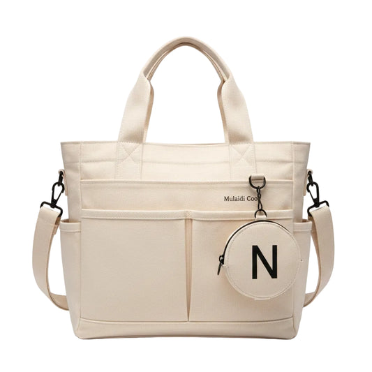 Canvas Crossbody Tote Bag