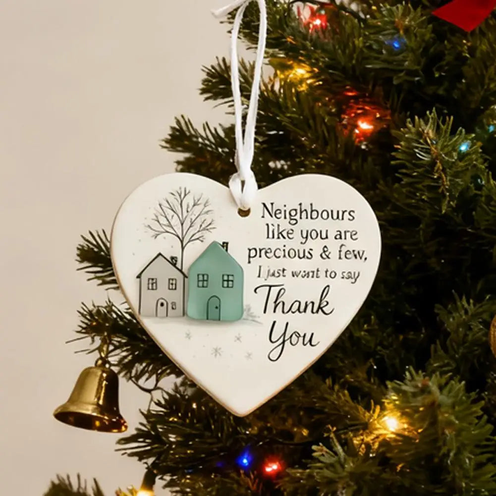 Thank You Neighbor Heart Acrylic Ornament
