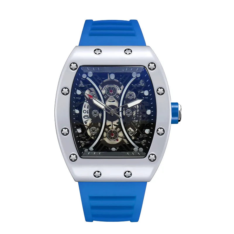 Men's Luminous Barrel Dial Luxury Watch