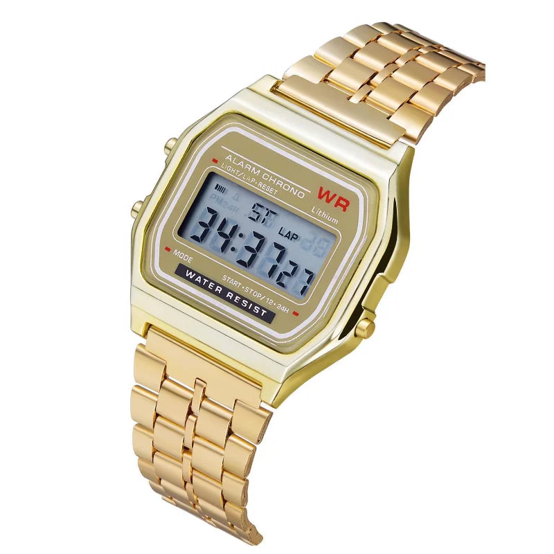 F91W Steel Band Digital Watch