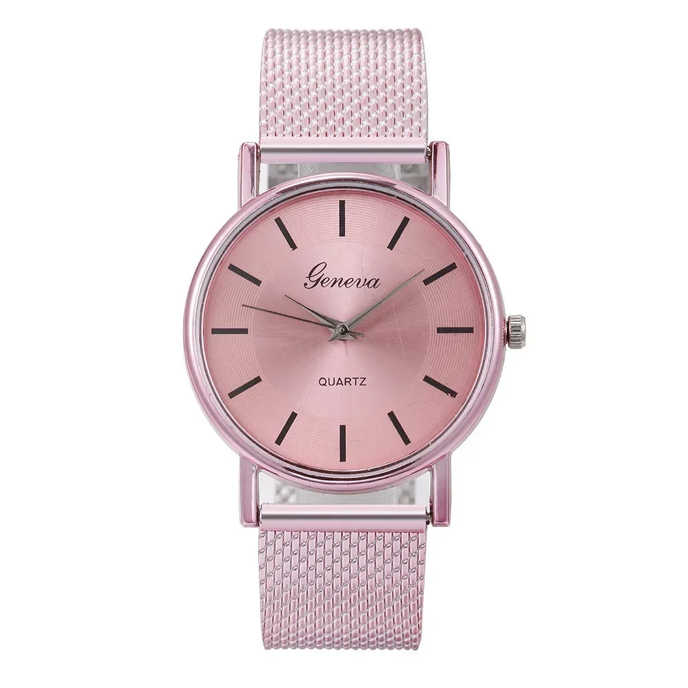 Rose Gold Heart Dial Ladies Watch