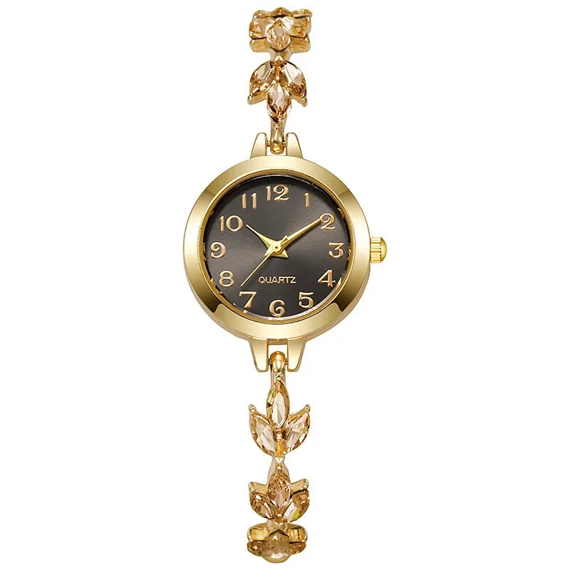 Women's Arabic Dial Rhinestone Quartz Watch
