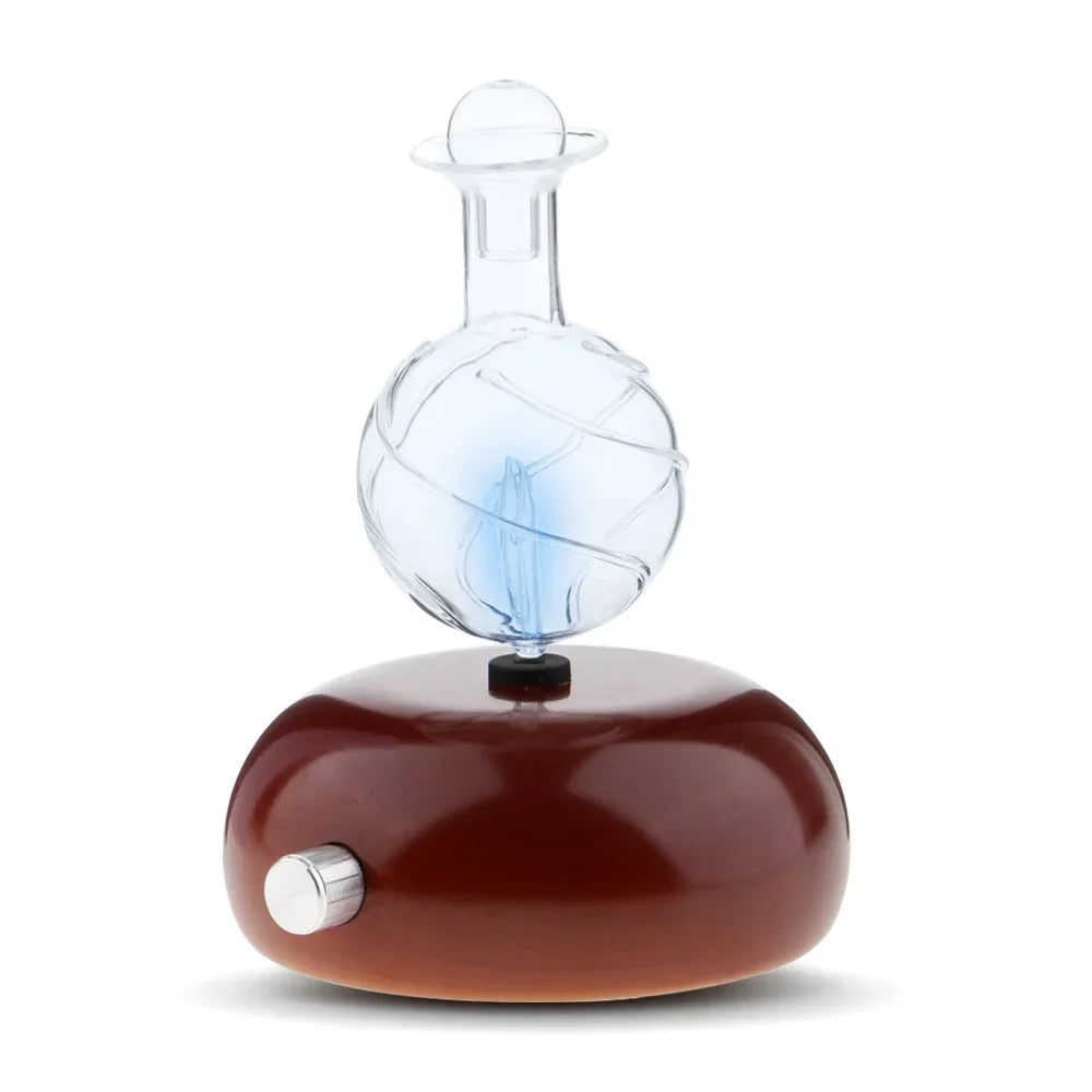 Waterless Nebulizer Wood Glass Oil Diffuser