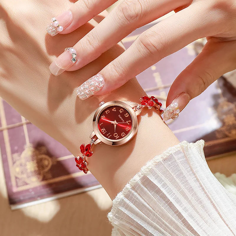 Women's Arabic Dial Rhinestone Quartz Watch