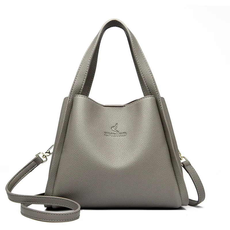 Women's Soft Leather Large Tote Crossbody Bag
