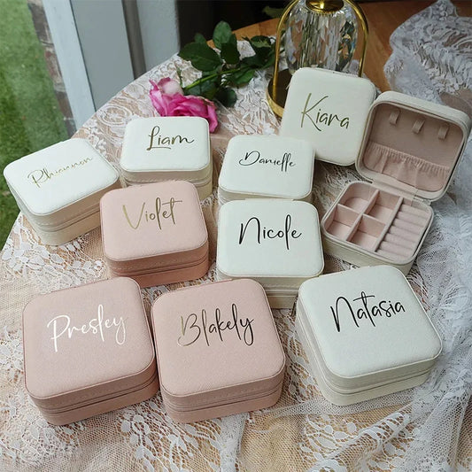 Personalized Bridesmaid Jewelry Case