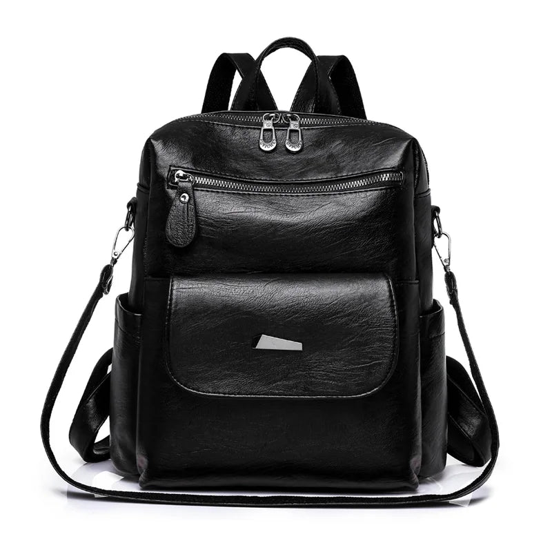 Genuine Leather Women Backpack