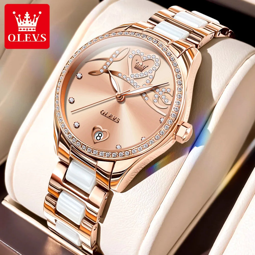 OLEVS Ceramic Automatic Ladies Watch