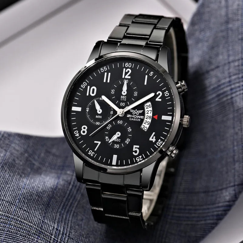 Men's Luxury Steel Calendar Watch