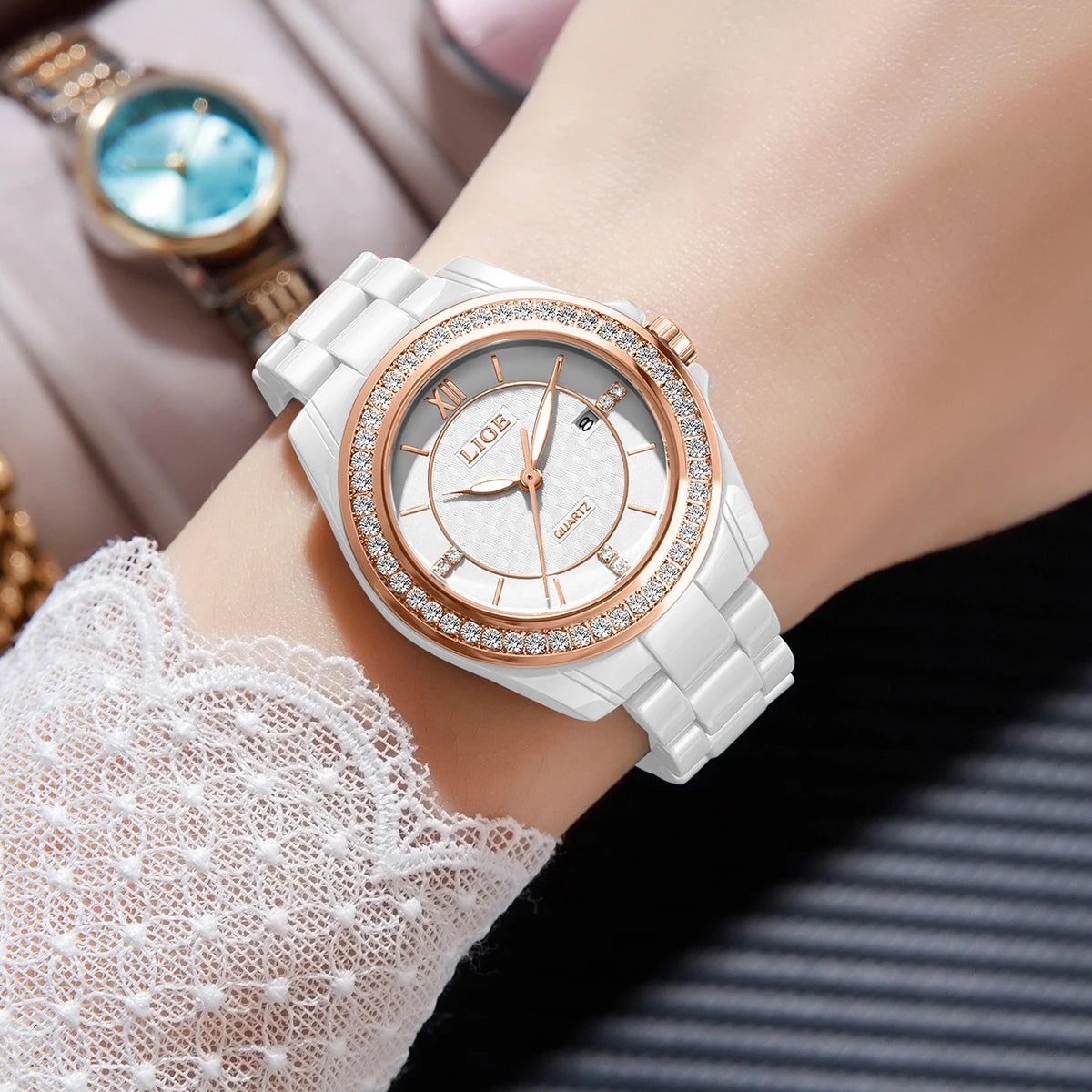 LIGE Steel Quartz Ladies Watch
