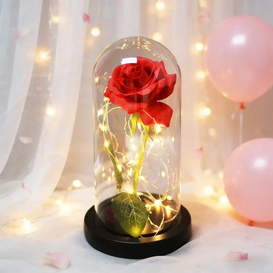 Eternal Rose LED Dome Ornament Women Gift