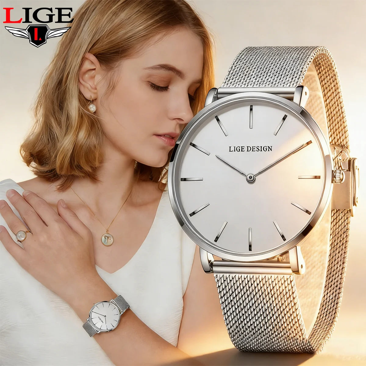 LIGE Classic Steel Ladies Watch