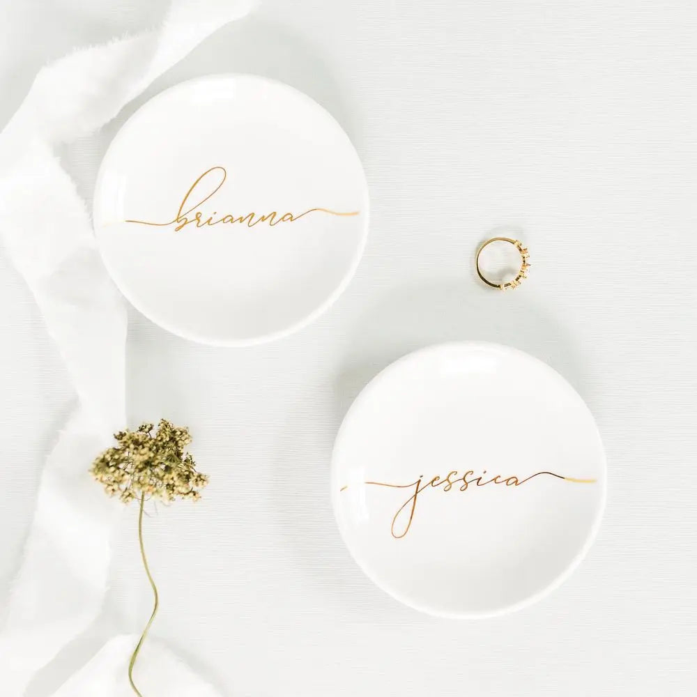 Ceramic Ring Jewelry Tray Wedding Gift
