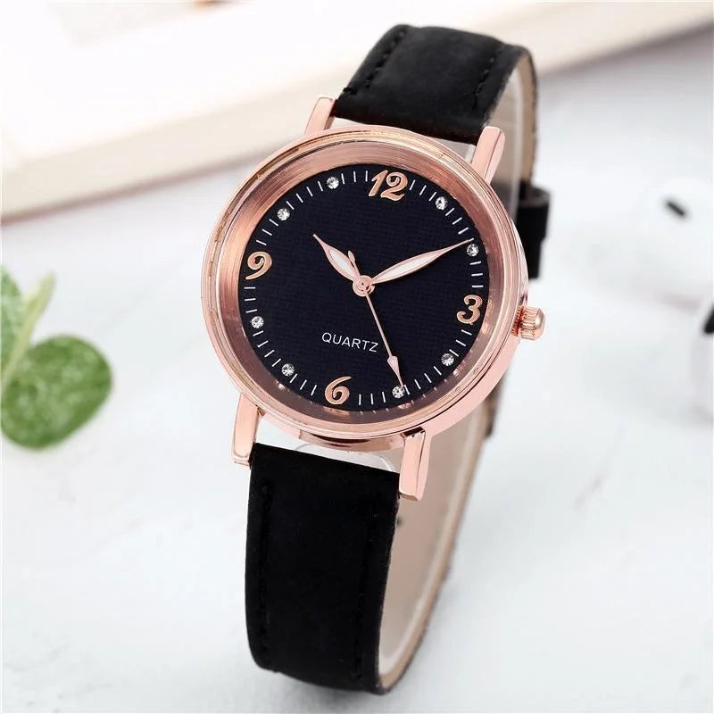 Women's Leather Band Casual Quartz Watch