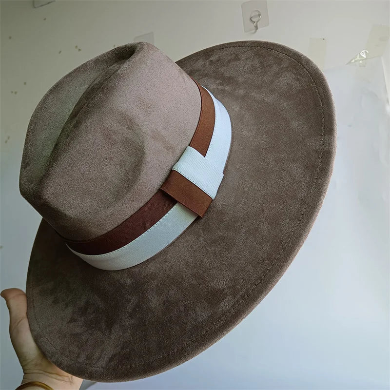 Women's Wide Brim Fedora Hat Retro Style