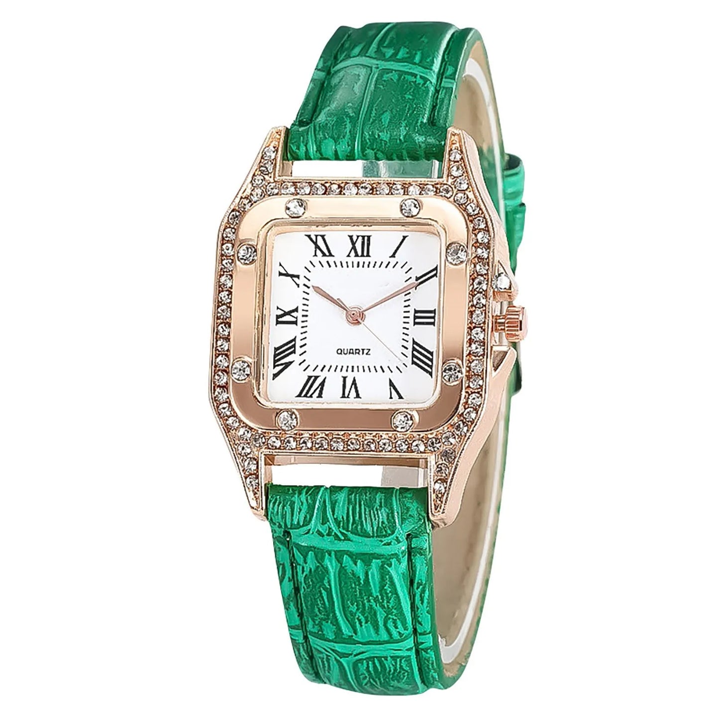 Leather Strap Bracelet Watch Set