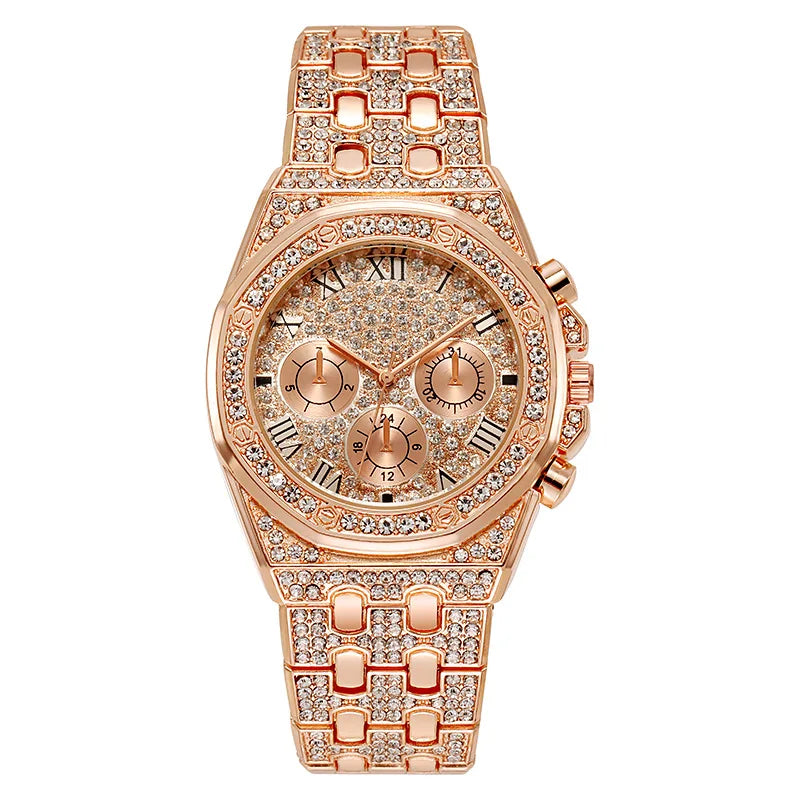 Crystal Gold Men Watch