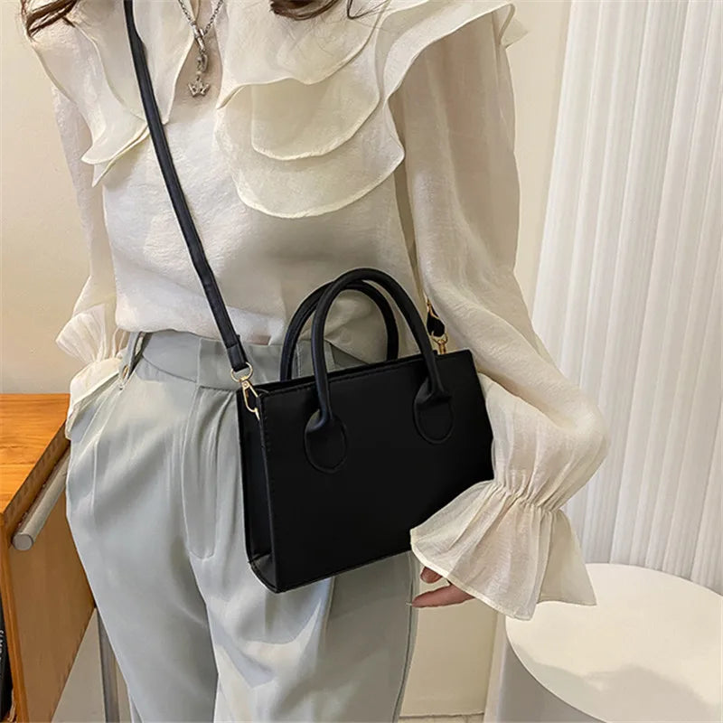 Retro Dual Handle Crossbody Bag