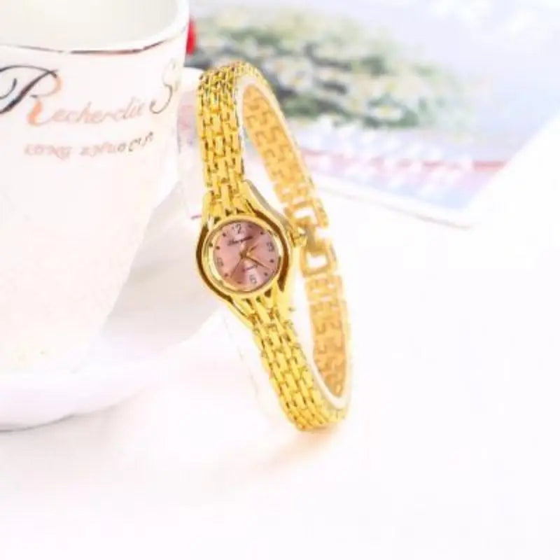 Gold Small Dial Ladies Watch