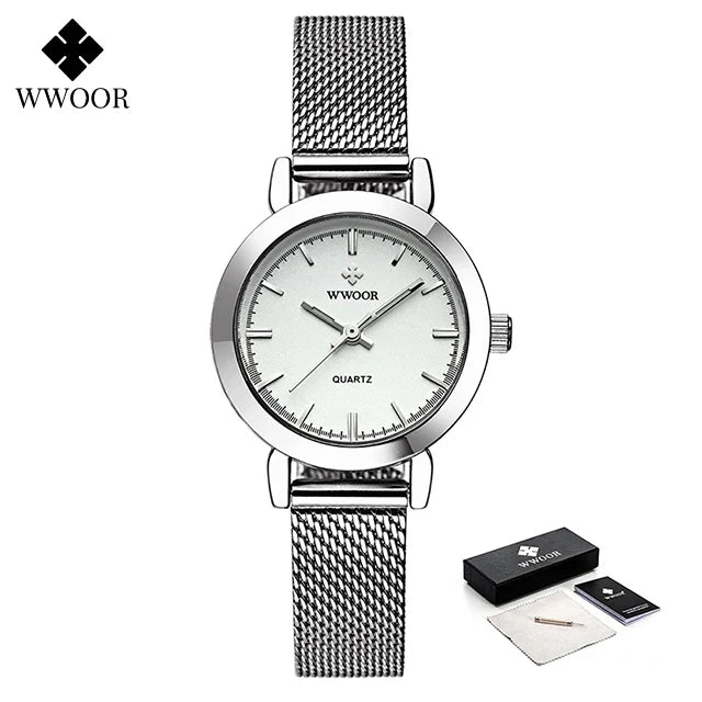 WWOOR Steel Bracelet Quartz Watch