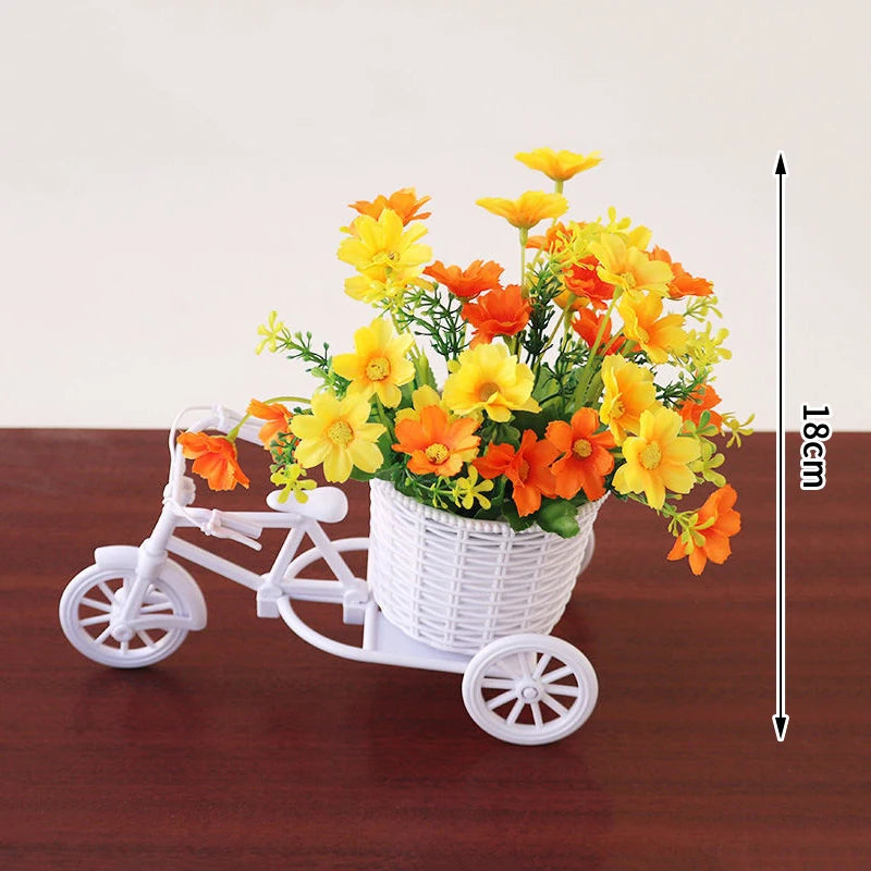 Tricycle Flower Basket Home Garden Decor