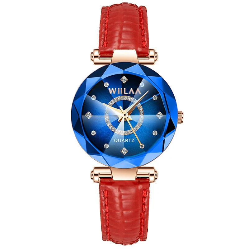 Rhinestone Gold Ladies Wristwatch