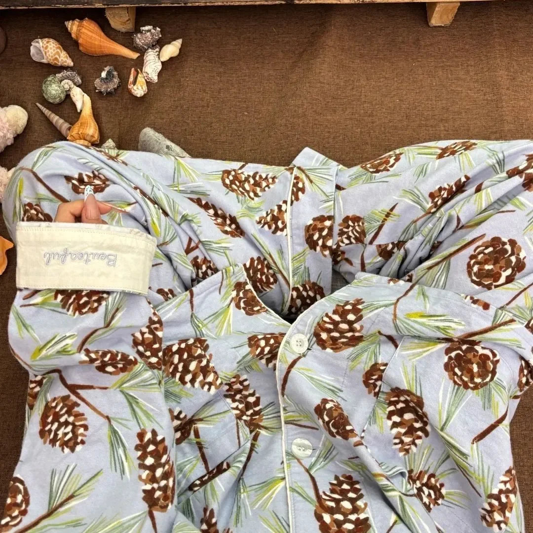 Cartoon Print Cotton Pajama Set