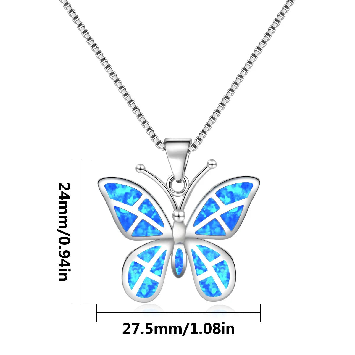 Butterfly Opal Pendant Necklace