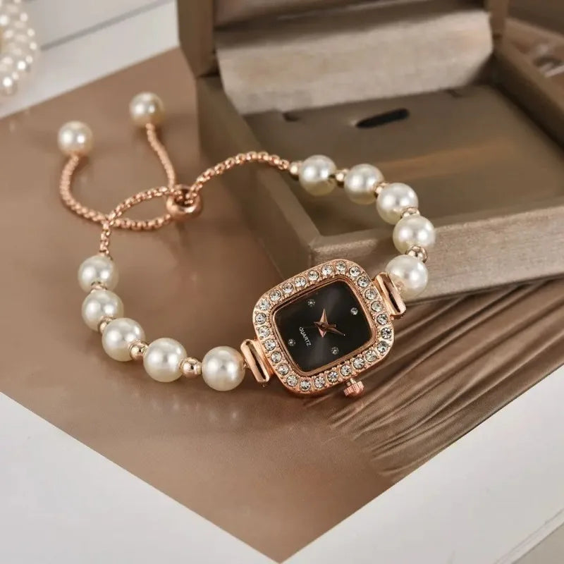 Pearl Bracelet Small Dial Watch