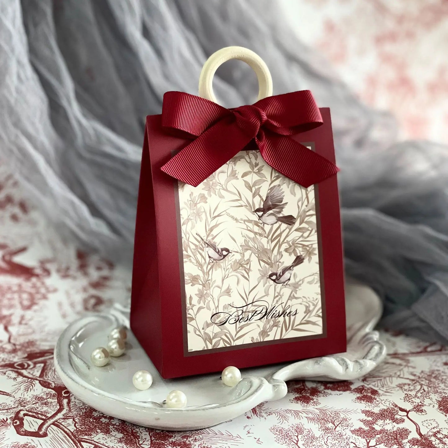 Kraft Paper Candy Box Floral Wedding Party