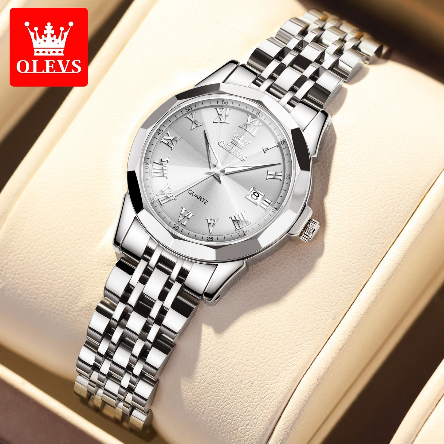 OLEVS Casual Steel Ladies Watch