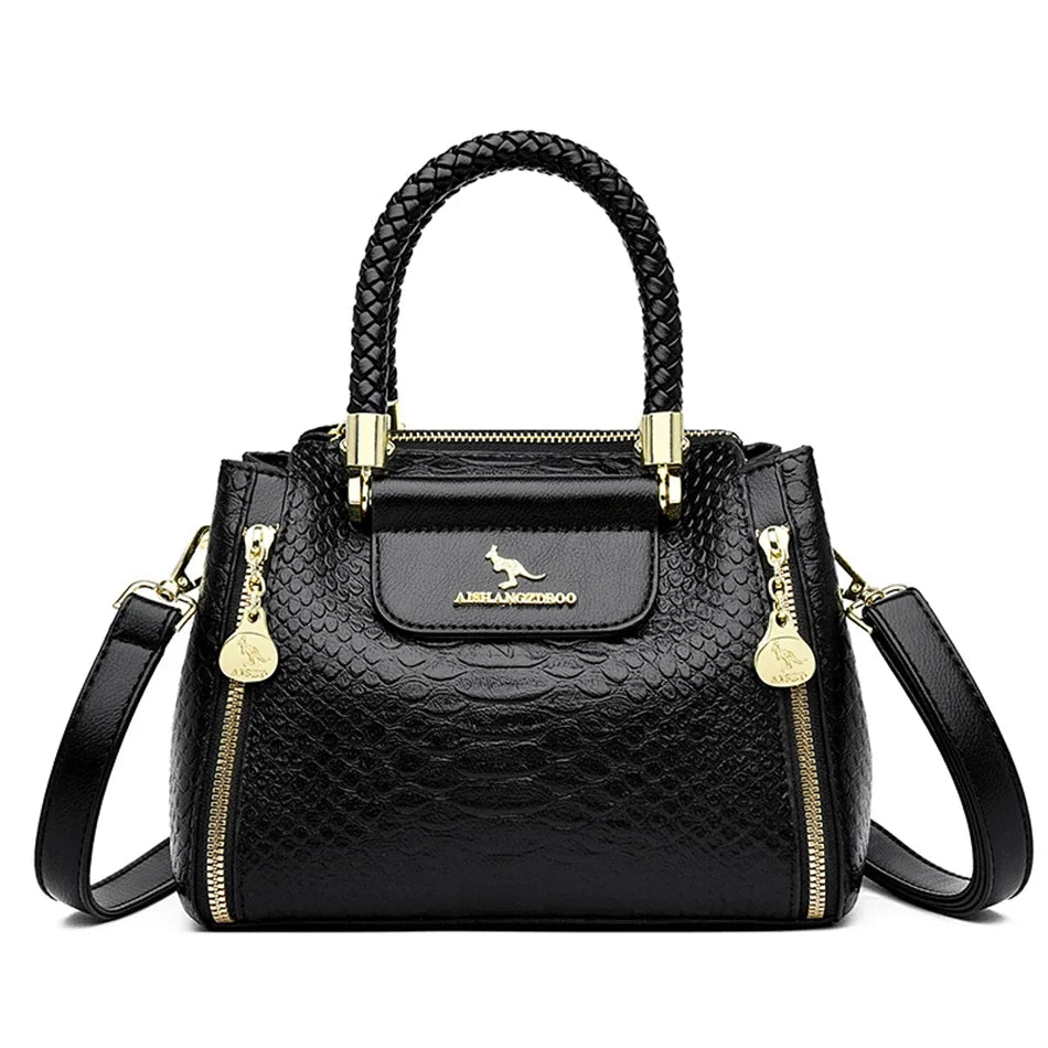 Women's Soft Leather Crossbody Messenger Bag