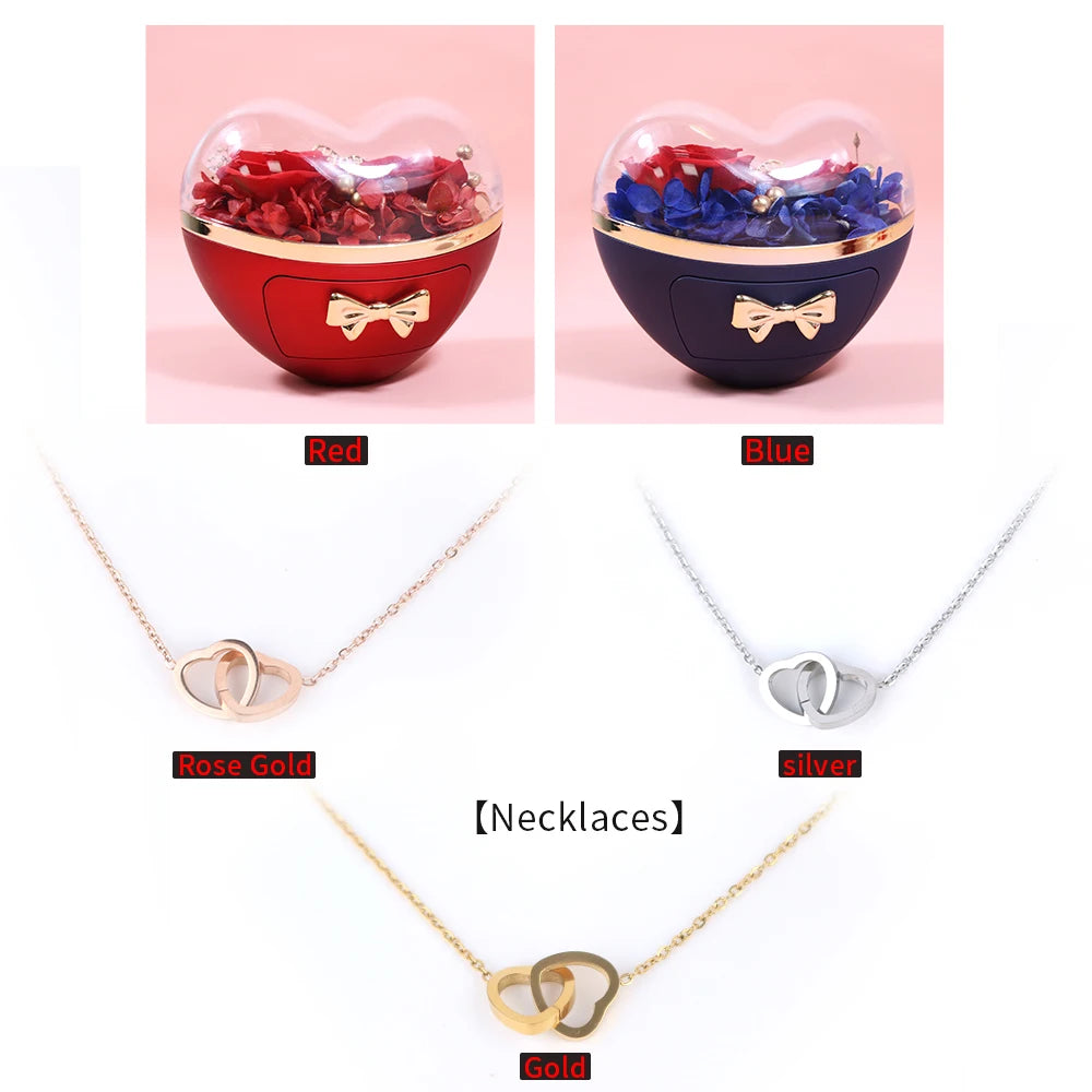 Heart Jewelry Box with Necklace
