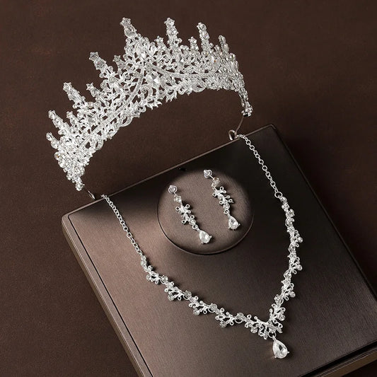 Bridal Crystal Crown Jewelry Set