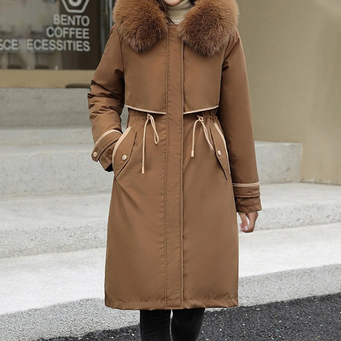 Korean Fleece Women Parka